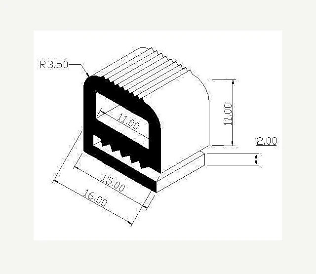 Silicone Ribbed E-Die 726